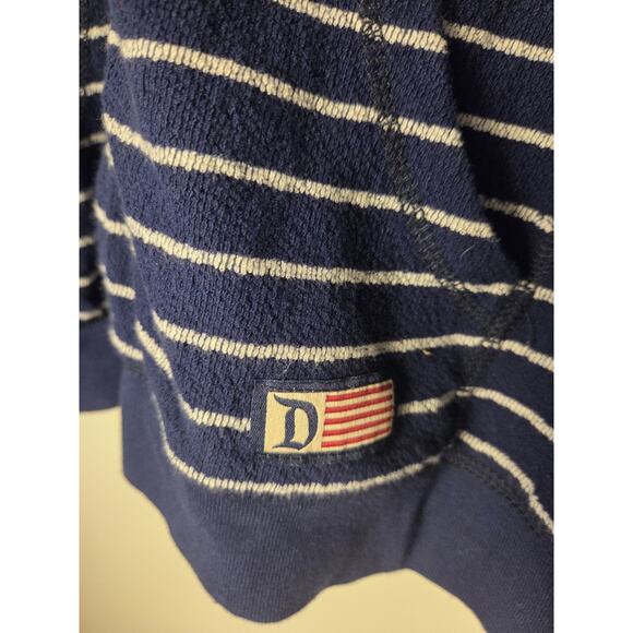 Disney Parks Hoodie Size L Mickey Mouse Blue Striped Zip Front Sweatshirt Jacket - Picture 4 of 8